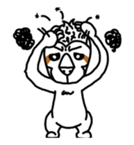 White Lazy Sloth-2 sticker #13699908