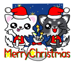 White and Black puppy's New Year! sticker #13700470