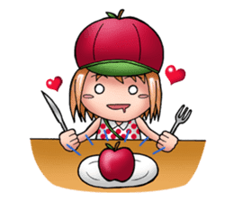 Kippi the Apple Maniac Girl sticker #13700731