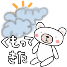 The weather sticker of a white bear sticker #13700932