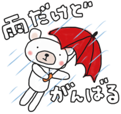 The weather sticker of a white bear sticker #13700939