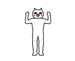 red cheeks catman strange animation sticker #13701682