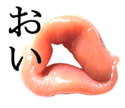 Basic Hiragana of cod roe lips sticker #13701724