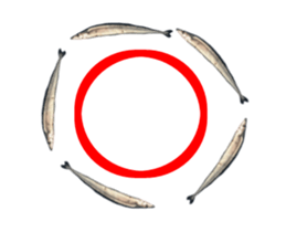 Kansai dialect in the Pacific saury sticker #13701767