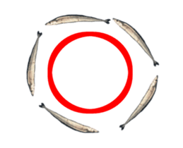 Kansai dialect in the Pacific saury sticker #13701767