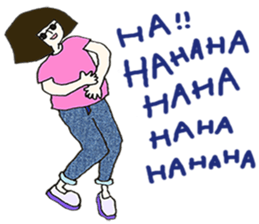 ladies'stamp sticker #13702000