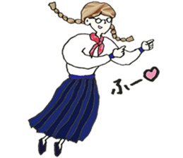 ladies'stamp sticker #13702002