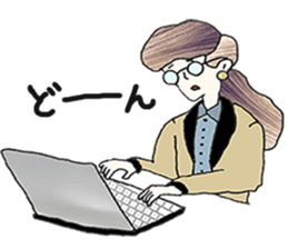 ladies'stamp sticker #13702003