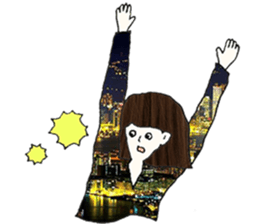 ladies'stamp sticker #13702005