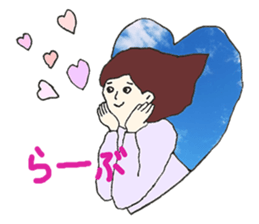 ladies'stamp sticker #13702006