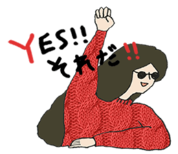 ladies'stamp sticker #13702011