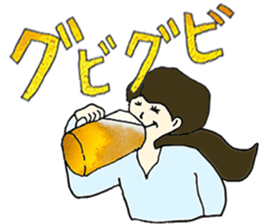 ladies'stamp sticker #13702014