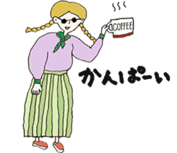 ladies'stamp sticker #13702015