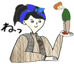 ladies'stamp sticker #13702018