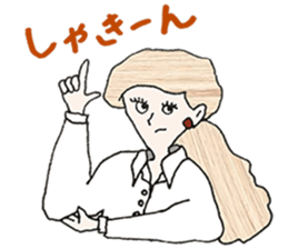 ladies'stamp sticker #13702019