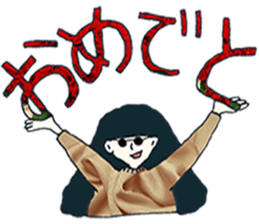 ladies'stamp sticker #13702022