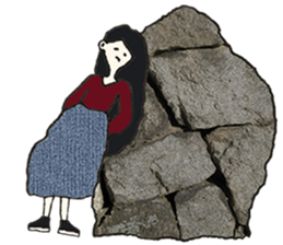 ladies'stamp sticker #13702024