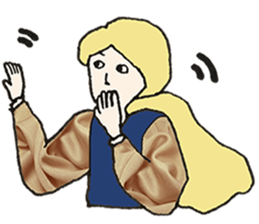 ladies'stamp sticker #13702026