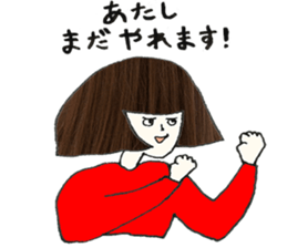 ladies'stamp sticker #13702032