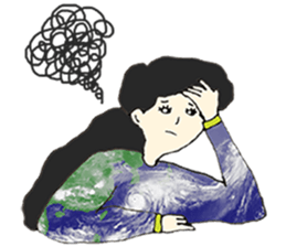 ladies'stamp sticker #13702034