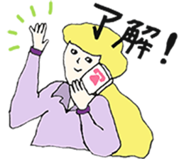 ladies'stamp sticker #13702036