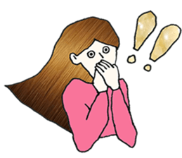 ladies'stamp sticker #13702037