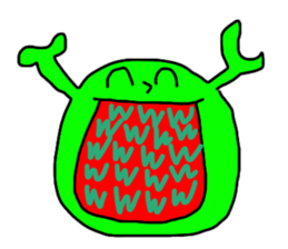 Monster eat the grass sticker #13702110