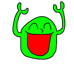 Monster eat the grass sticker #13702130