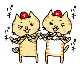 Red helmet cats , hinatiro sticker #13702457