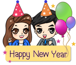 P'Peng & N'Nun : Happy New Year sticker #13702811