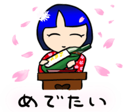 Okappa girl Kato 3 Cheering ver. sticker #13703311