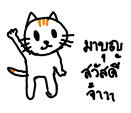 cat cat by linen sticker #13703870