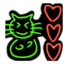 Pen Light Art Style Cat sticker #13705149