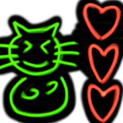 Pen Light Art Style Cat