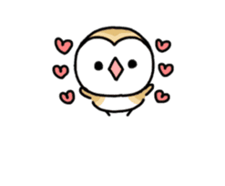 Mamefuku of barn owl animetion version sticker #13705711