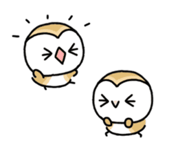 Mamefuku of barn owl animetion version sticker #13705715