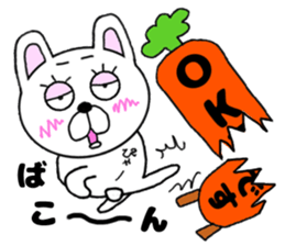 yasagure rabbit sticker #13706691