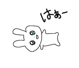 The Rabbit with shiny blue contact lens sticker #13708193