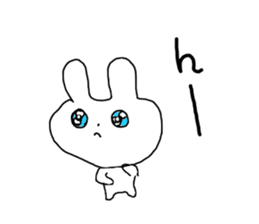 The Rabbit with shiny blue contact lens sticker #13708195