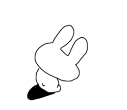 The Rabbit with shiny blue contact lens sticker #13708205