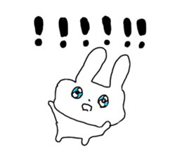 The Rabbit with shiny blue contact lens sticker #13708209