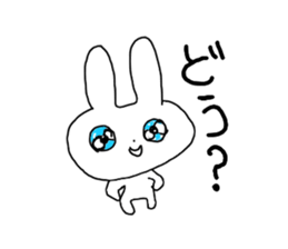 The Rabbit with shiny blue contact lens sticker #13708213