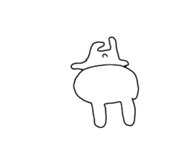 The Rabbit with shiny blue contact lens sticker #13708219