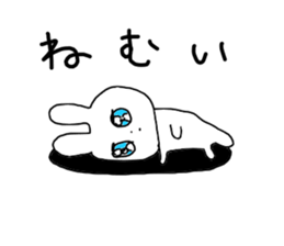 The Rabbit with shiny blue contact lens sticker #13708224