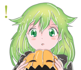 Halloween girl quotations sticker #13708280