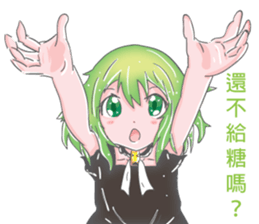 Halloween girl quotations sticker #13708282