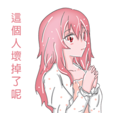 Halloween girl quotations sticker #13708289