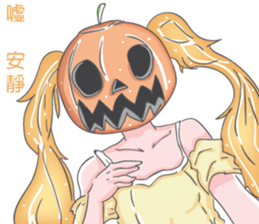Halloween girl quotations sticker #13708309