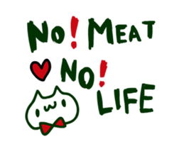 I love meat cat!! sticker #13708601