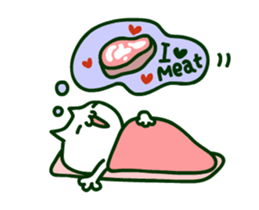 I love meat cat!! sticker #13708621
